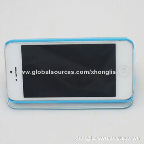 PU leather mobile phone cases for iPhone, different viewing angle stand design